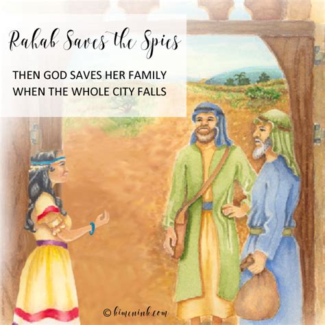 Rahab Saves The Spies Childrens Bible Lesson Kimenink