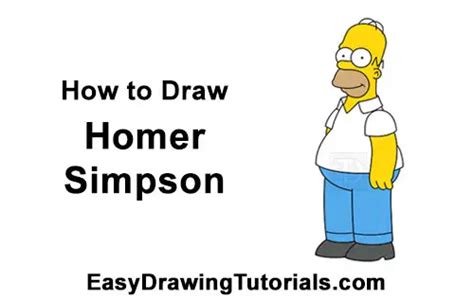How To Draw Homer Simpson Full Body Video Step By Step Pictures 13545