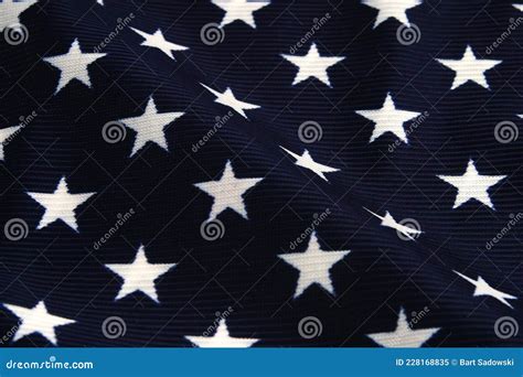 Detail Of White Stars On American Flag Stock Image Image Of American