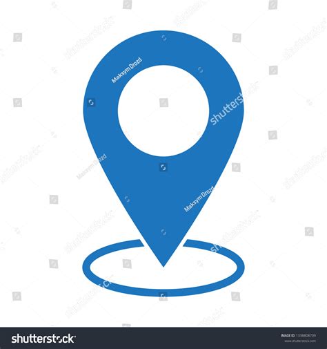 Blue Maps Pin Location Map Icon Stock Vector Royalty Free 1338808709