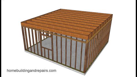 Illustrated Example Of Easy Shed And Garage Framing With Shed Roof