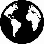 Globe Vector Map Silhouette Earth Icon Font