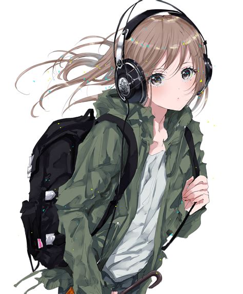 Anime Tomboy Girl With Headphones