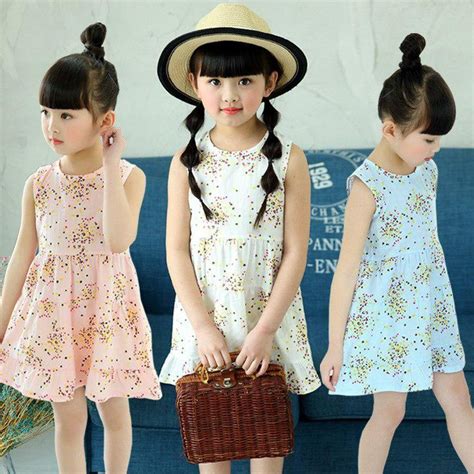 Casual Little Girls Dresses Cotton Baby Girls Dress Print Clothes 2018