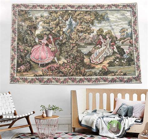 3x5 Vintage French Tapestry Wall Hangings Aubusson Tapestry Etsy