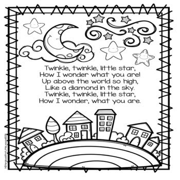 nursery rhymes coloring pages    lessons tpt