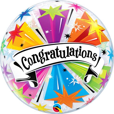 Congratulations Banner Blast Bubble Balloon