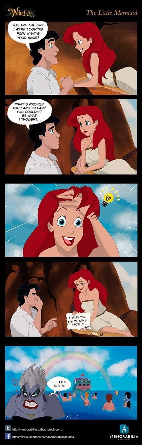 What If The Little Mermaid Had A Pen And Paper Disney Funny Funny