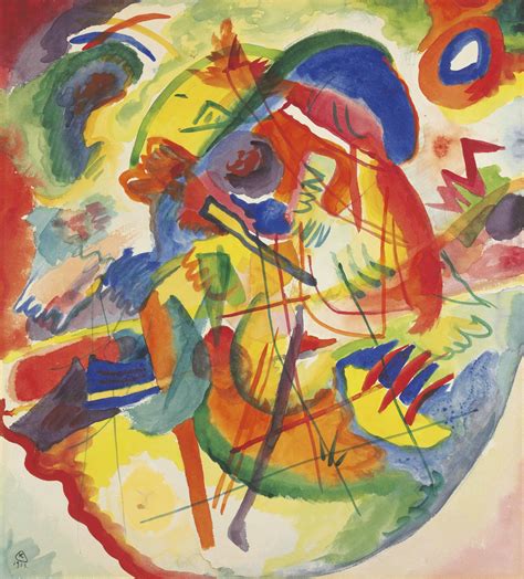 Wassily Kandinsky 1866 1944 Entwurf Zu Improvisation Mit Rot