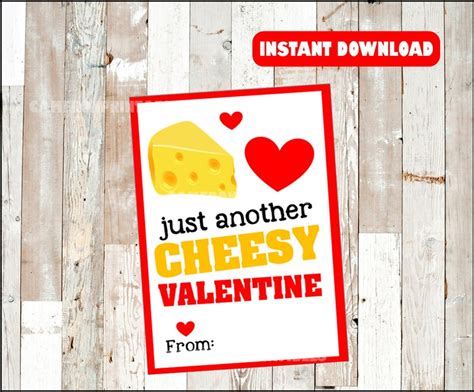 Cheesy Valentine Cards Printable Just Another Cheesy Etsy