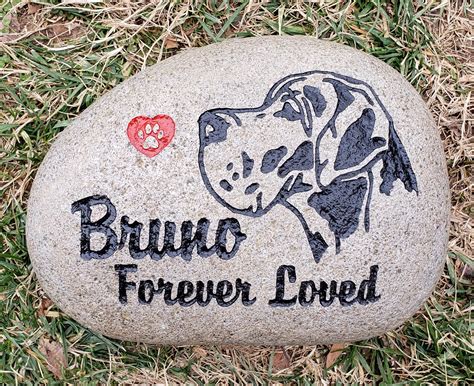 Pet Memorial Stone Any Breed Dog Custom 9 10 Or 7 8 Stone Rock