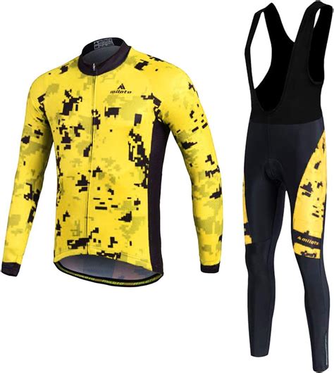 Univer Co Maillot De Ciclismo De Manga Larga Para Hombre Con Tirantes Y Mallas De Invierno