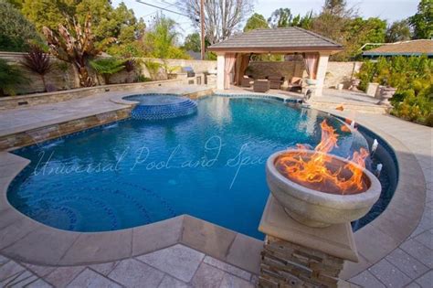 Stunning Pool Design With Outdoor Fire Pit For More Pictures And Ideas