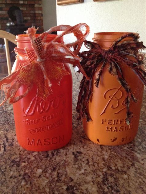 Fall Painted Mason Jars Canning Jars Pinterest Jars Mason Jars