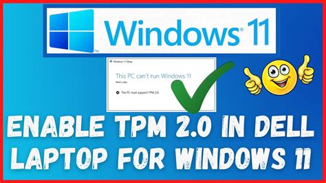 How To Enable Tpm 20 In Dell Laptop For Windows 11 Activate Tpm In Bios Dell Youtube