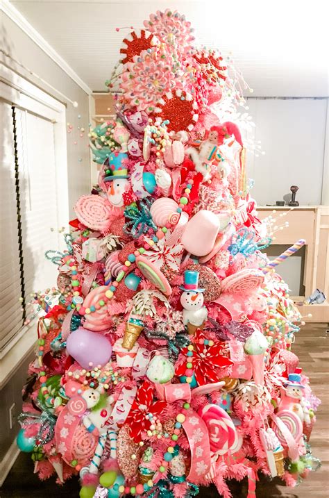 Candy Christmas Tree Candy Christmas Tree Pink Christmas Decorations