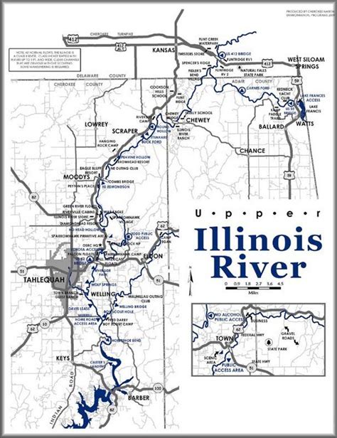 Illinois River Map Courtesy Cherokee Nation Illinois River River