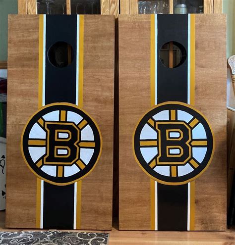 Boston Bruins Custom Made Corn Hole Boards These Cornhole Boards Are