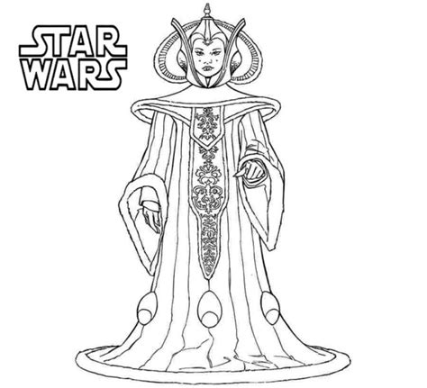 Star Wars Coloring Pages Queenm Amidala Free Coloring Pages