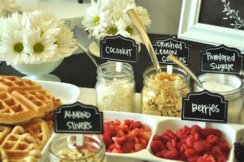 Waffle Bar Baby Shower With Free Chalk Art Printable