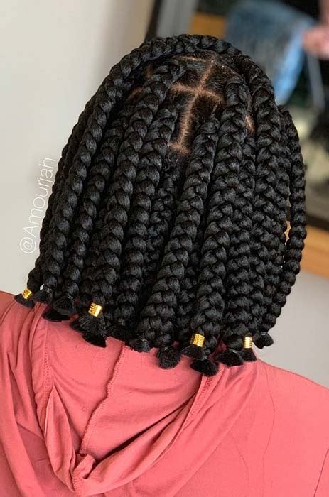 Confident and cool looks very short black haircuts. 23 Short Box Braid Hairstyles Perfect for Warm Weather ...