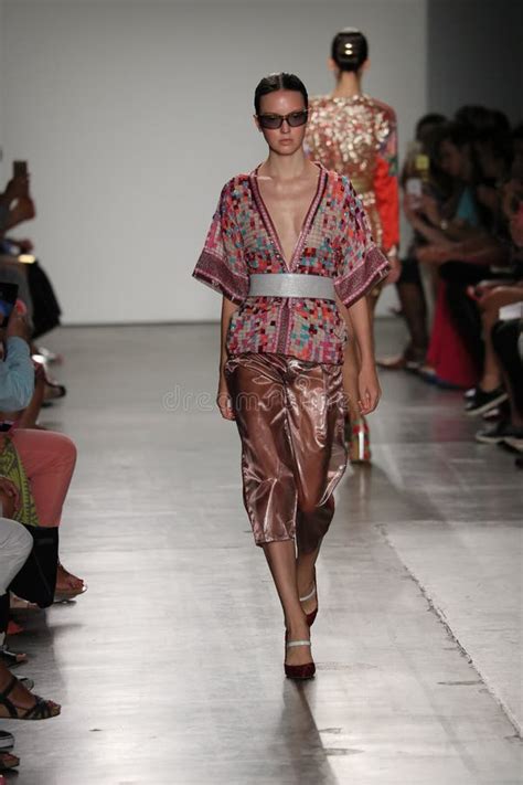 A Model Walks The Runway At The Custo Barcelona Fashion Show Editorial