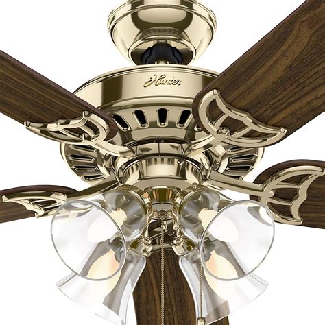 Best Buy Hunter Studio Series 52 Ceiling Fan Bright Brass 53066