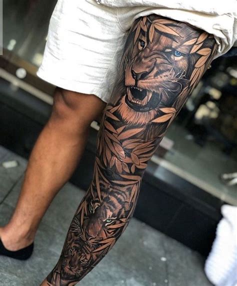 Full Leg Tattoos 60 Best Leg Tattoos For Men PROJAQK Leg Sleeve