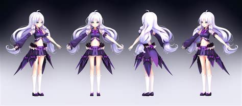 Stella Unibell 3d Model Sheet Anime Game Character Video Game