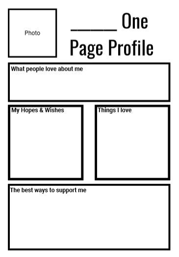 One Page Profile The Autism Page