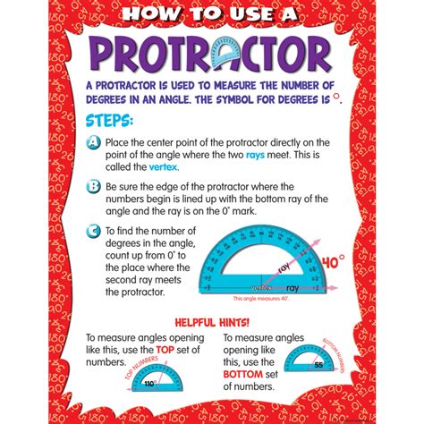 How To Use A Protractor Chart Tcr7730 Teacher Created Resources
