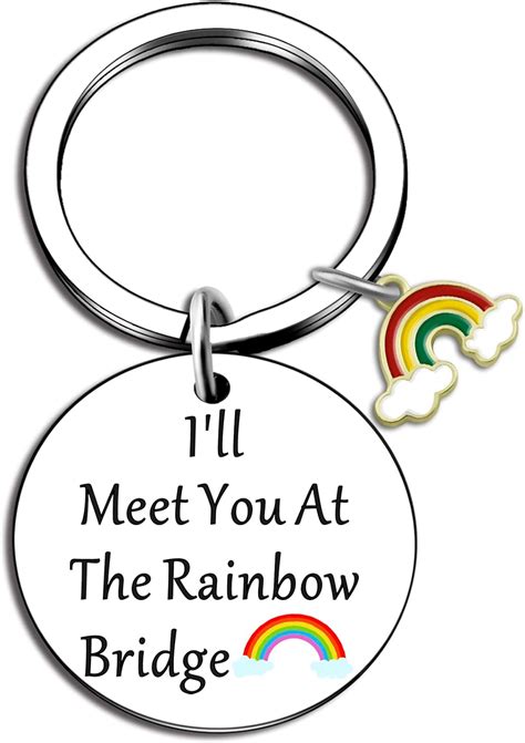 Pet Memorial Keychain T Ill Meet You At The Rainbow