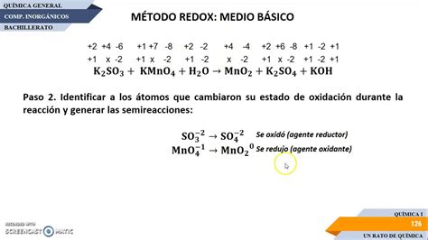Balanceo De Reacciones QuÍmicas Por Redox En Medio BÁsico Pt1 Un