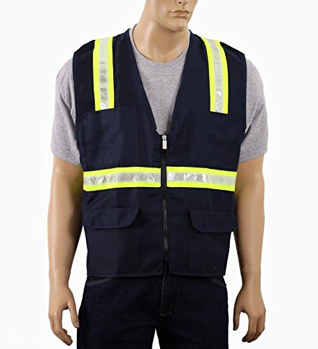 Led light safety vest reflective. Safety Depot Safety Vest High Visibility Reflective Tape with 4 Lower Pockets, 2 Chest Pockets ...