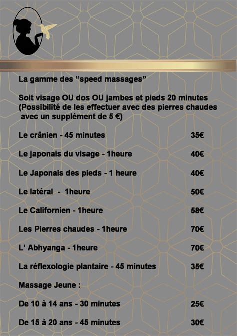 Tarif Massages Bien être Tarazen Massage Inbox Screenshot