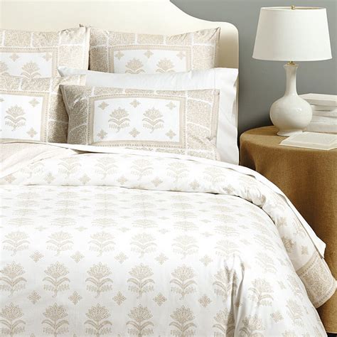 Ava Block Print Duvet Gray Ballard Designs