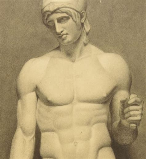 Academic Charcoal Drawing Late 19th Century Vinterior