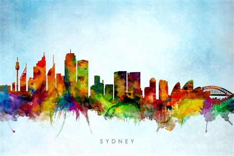 Buy A Framed Sydney Skyline Canvas Print Home Decor Ideas Sydney