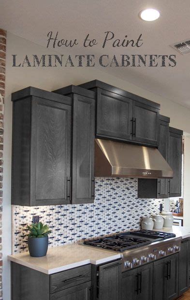 Remove all draws and doors, and don't forget to remove any hardware. How to Paint Laminate Cabinets | Laminate cabinets ...