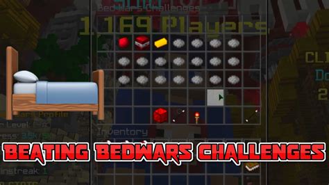 Beating Bedwars Challenges On Hypixel Youtube
