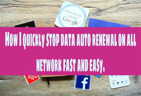 How I quickly stop data auto renewal on all network fast and easy