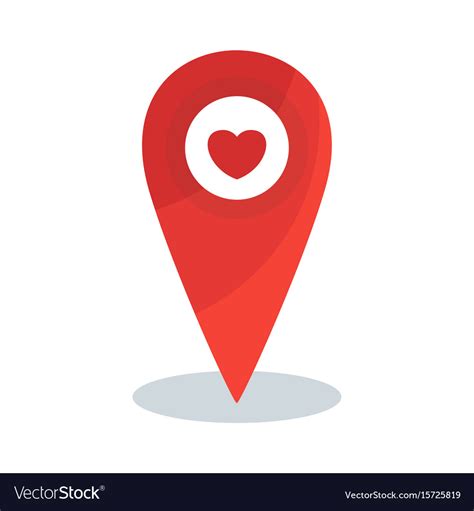 Map Pin Heart Royalty Free Vector Image Vectorstock