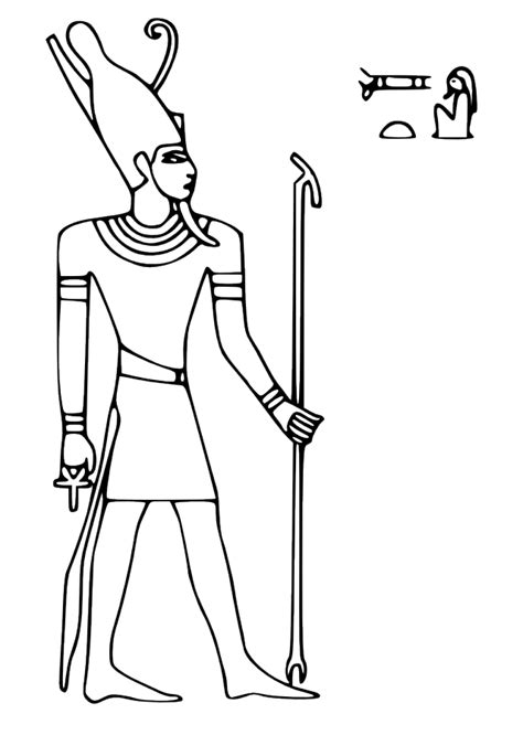 Osiris Egyptian Coloring Pages Clip Art Library