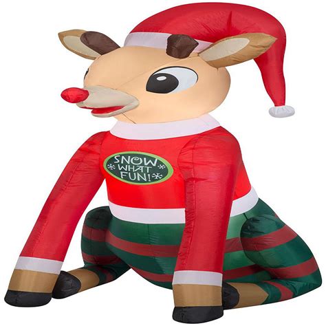Gemmy Christmas Airblown Inflatable Inflatable Rudolph The Red Nosed