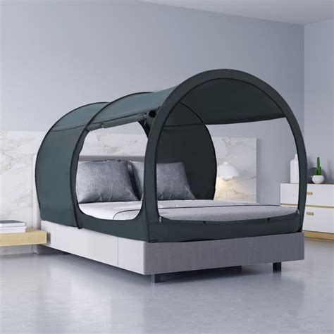 Canopy beds are more bohemian than the regular kind and it's safe to assume that the canopy makes all the that being said, adding a canopy to an existing bed can drastically change the decor and. Alvantor Bed Tent Pop Up Canopy Queen Size Charcoal ...