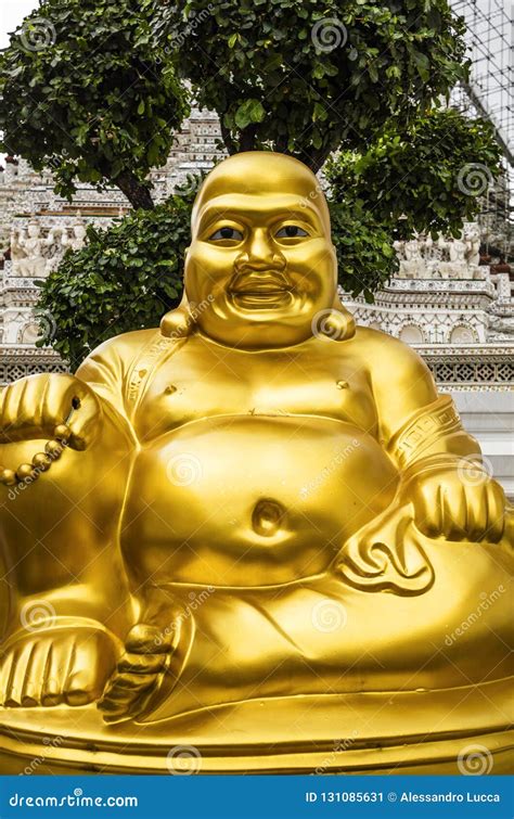 Smiling Golden Buddha Statue Stock Image Image Of Chinese Buddhist