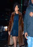 Rihanna Night Out Style Outside Marquee Nightclub In New York