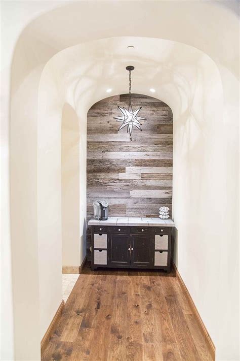 Tobacco Barn Grey Arched Ceiling Accent Wood Wall