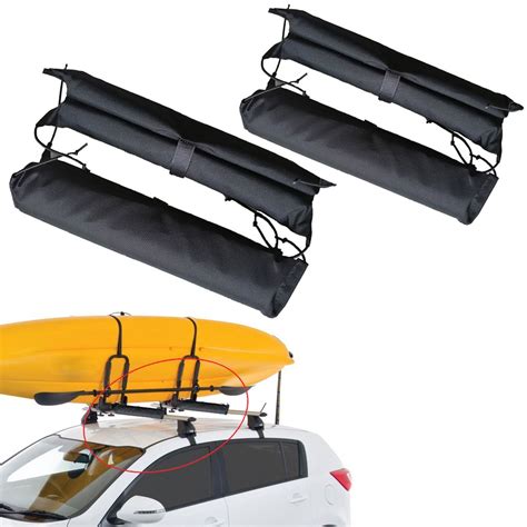 2pc Sup Board Kayak Rack Pads Car Roof Cross Bars Cover Canoe Dinghy
