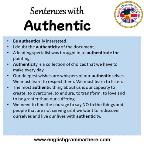 Sentences With Authentic Authentic In A Sentence In English Sentences